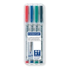 Staedtler Lumocolor Medium Non-Permanent Markers (Pack of 4)